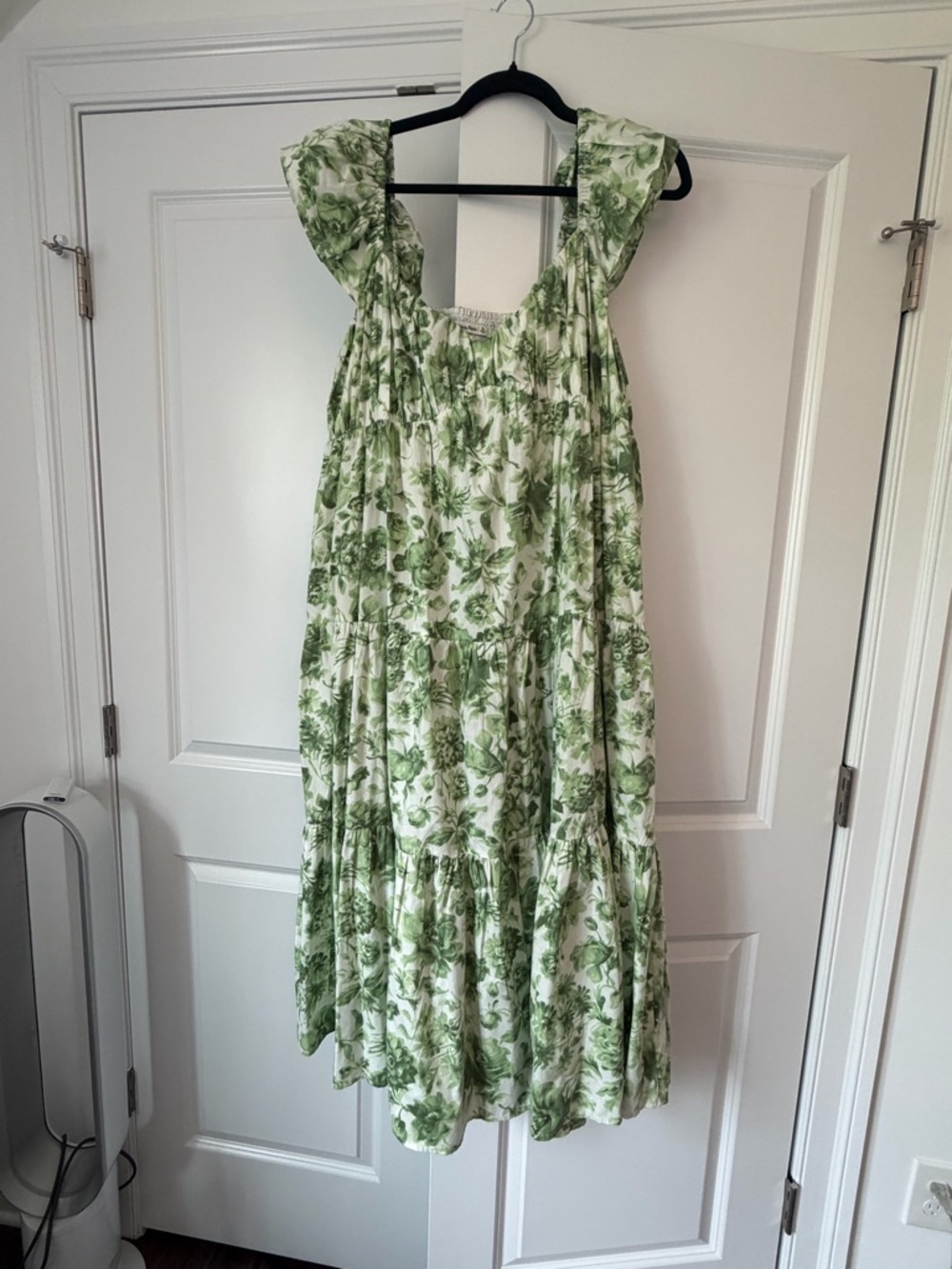 Abercrombie and Fitch green Floral Tiered Sundress